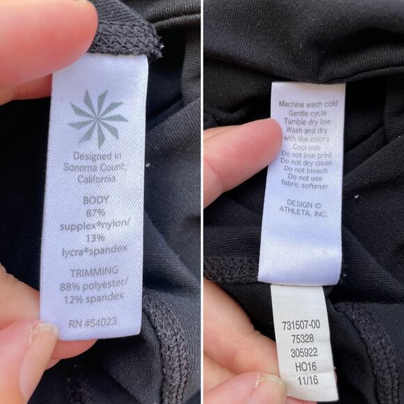 Athleta Hi Rise Powerful Gleam Tight Moto Leggings S Black - Picture 8 of 10